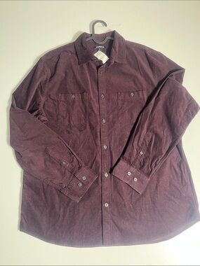 Express Corduroy Shirt in Deep Plum